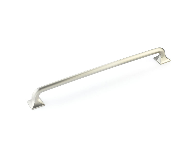 Schaub Northport, Appliance Pull with square bases, Satin Nickel, 15" cc