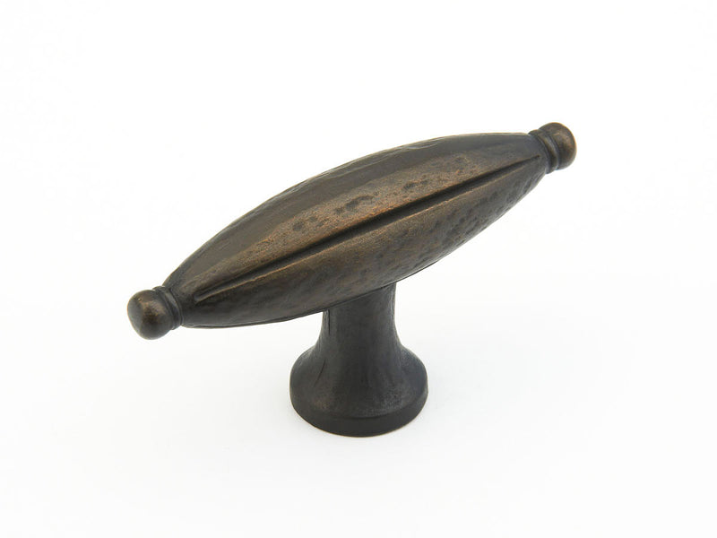 Schaub Siena, Knob, Large oval, Ancient Bronze 2-7/8"