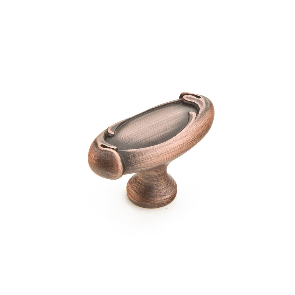 Schaub French Farm, Knob, Oval, Empire Bronze, 1-7/8"