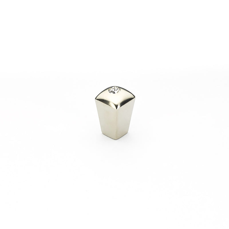 Schaub Skyevale, Knob, Satin Nickel with Crystal, 1/2"