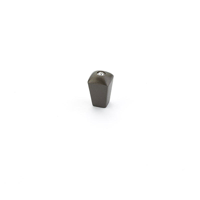 Schaub Skyevale, Knob, Milano Bronze with Crystal, 1/2"