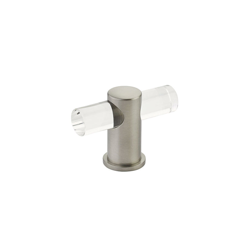 Schaub Lumiere, adjustable, acrylic T-knob with Satin Nickel stem