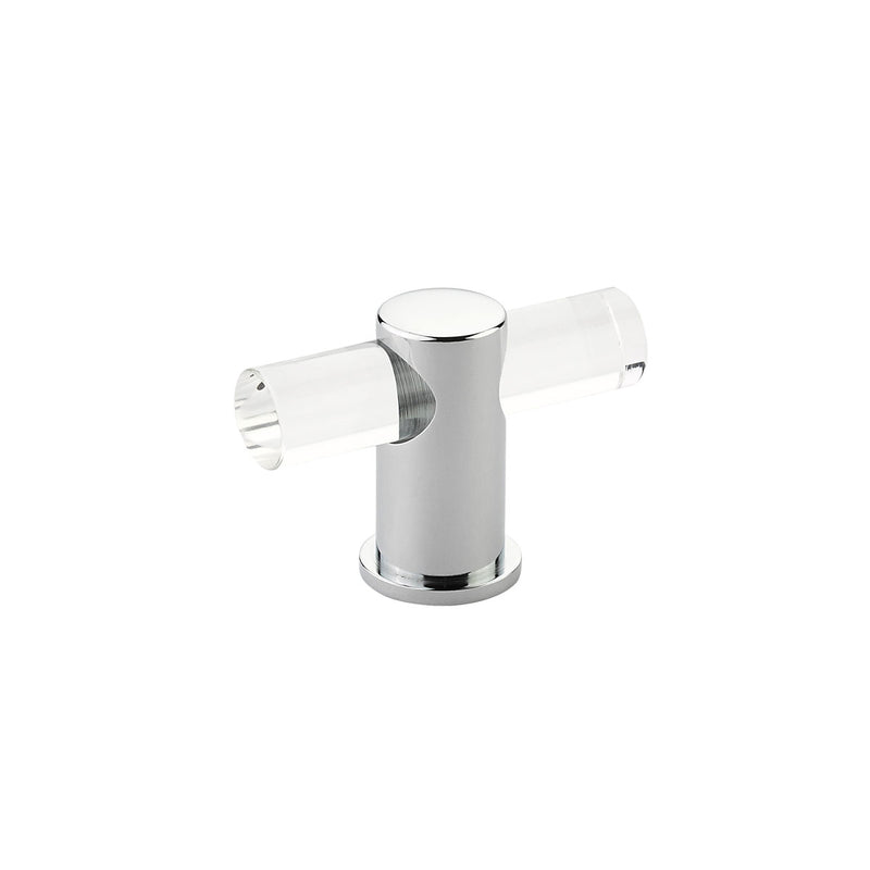 Schaub Lumiere, adjustable, acrylic T-knob with Polished Chrome stem