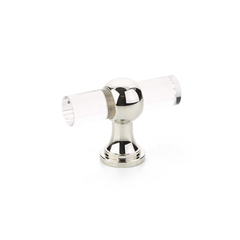 Schaub Lumiere Transitional, Acrylic T-knob with Polished Nickel stem