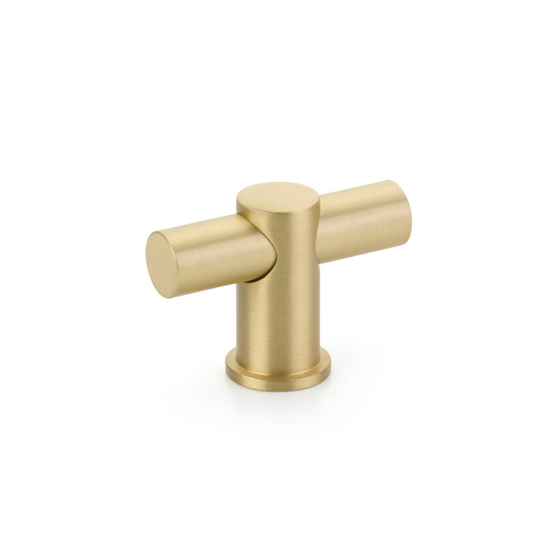 Schaub Fonce', T-knob, Satin Brass bar, Satin Brass stem