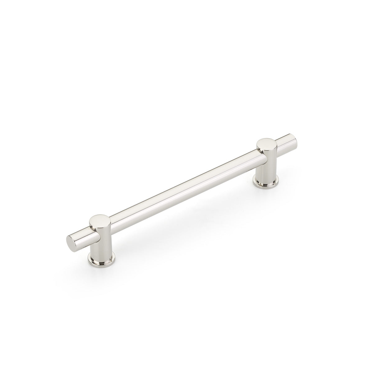 Schaub Fonce', Bar Pull, 6" cc with Polished Nickel Bar and Polished Nickel stems