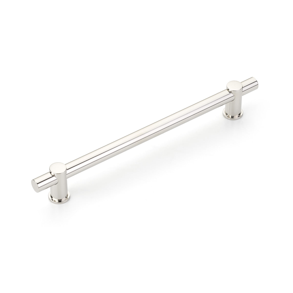 Schaub Fonce', Bar Pull, 8" cc with Polished Nickel bar and Polished Nickel stems