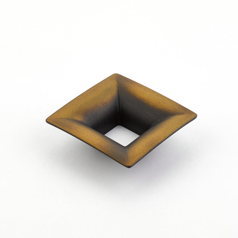 Schaub Finestrino, Flared Square Pull, Burnished Bronze, 32 mm cc