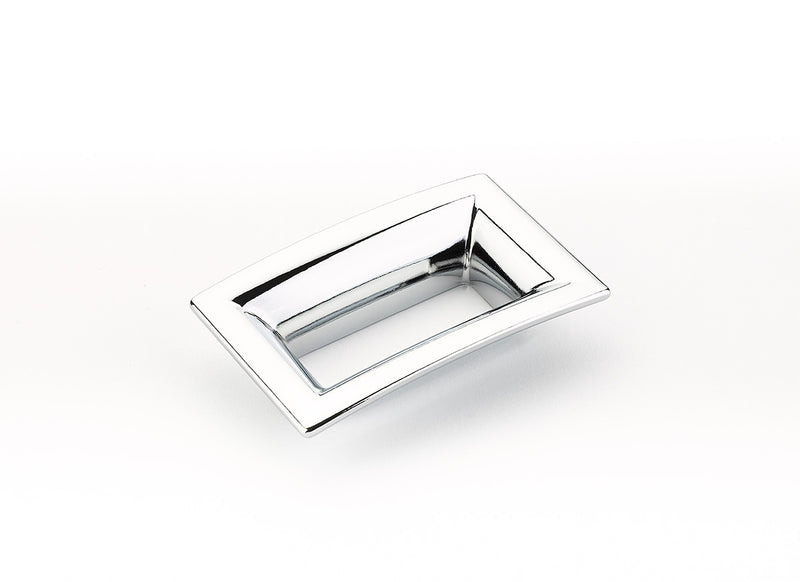 Schaub Finestrino, Flared Rectangle Pull, Polished Chrome, 64 mm cc