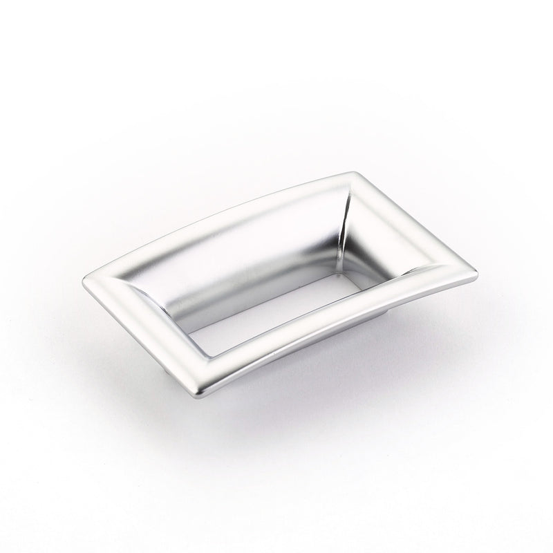 Schaub Finestrino, Flared Rectangle Pull, Matte Chrome, 64 mm cc