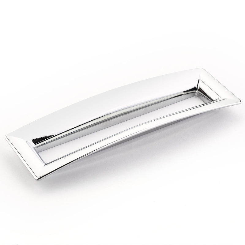 Schaub Finestrino, Flared Rectangle Pull, Polished Chrome, 160 mm cc