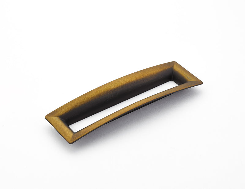 Schaub Finestrino, Flared Rectange Pull, Burnished Bronze, 160 mm cc