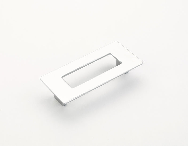 Schaub Finestrino, Flat Rectangle Pull, Polished Chrome, 96 mm cc