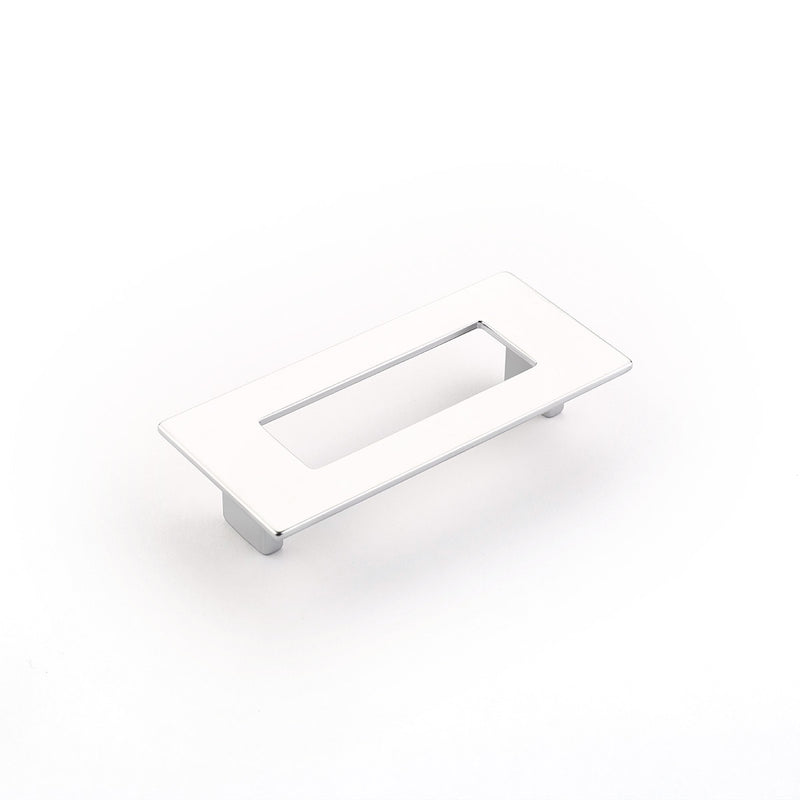 Schaub Finestrino, Flat Rectangle Pull, Matte Chrome, 96 mm cc