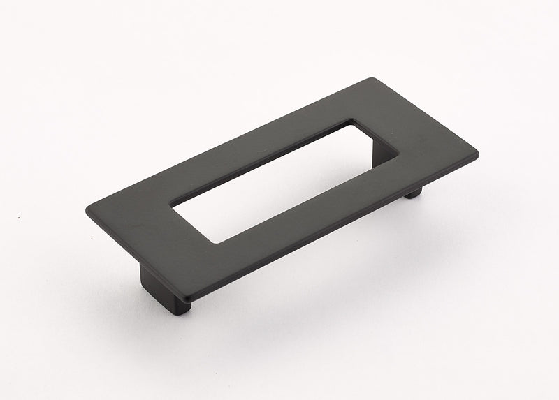 Schaub Finestrino, Flat Rectangle Pull, Matte Black, 96 mm cc