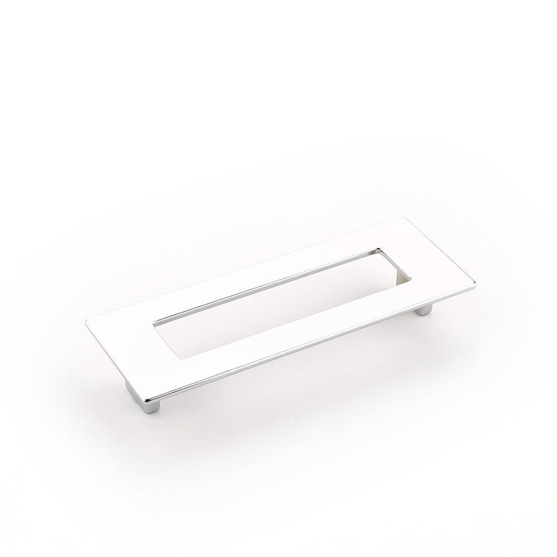 Schaub Finestrino, Flat Rectangle Pull, Polished Chrome, 128 mm cc