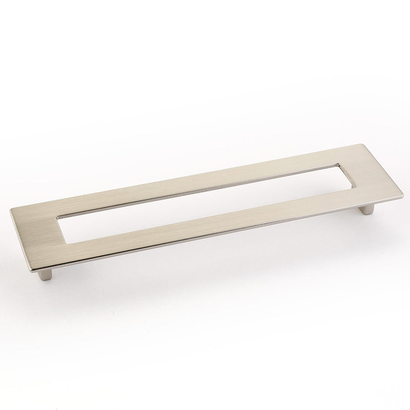 Schaub Finestrino, Flat Rectangle Pull, Satin Nickel, 192 mm cc