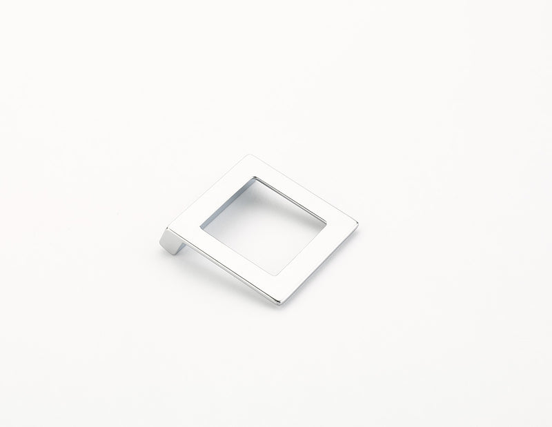 Schaub Finestrino, Angled Square Pull, Matte Chrome, 32 mm cc