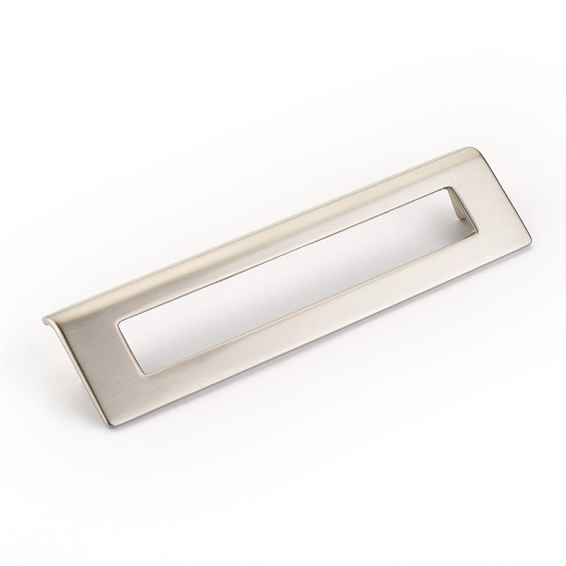 Schaub Finestrino, Angled Rectangle Pull, Satin Nickel, 160 mm cc