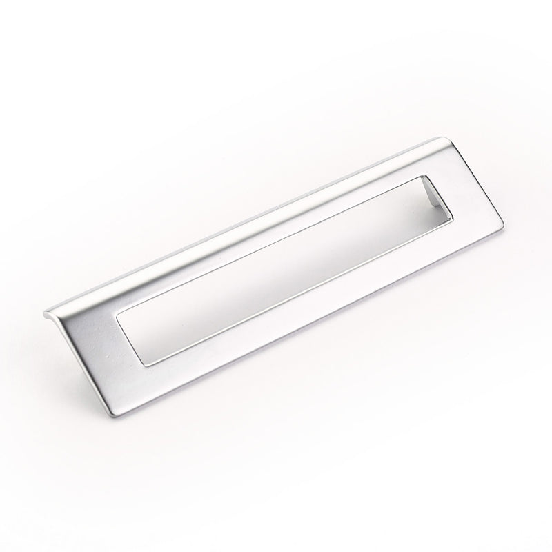 Schaub Finestrino, Angled Rectangle Pull, Matte Chrome, 160 mm cc