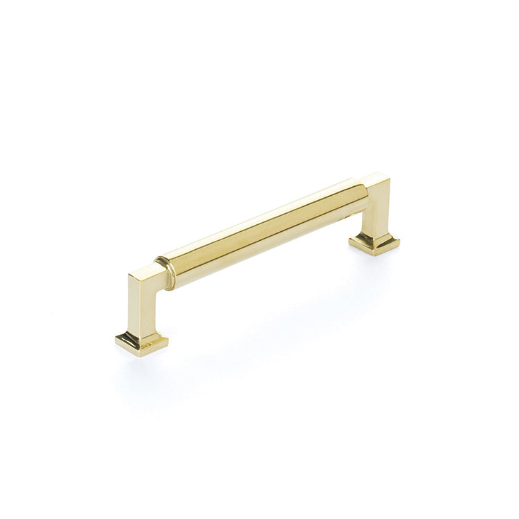 Schaub Haniburton, Pull, 5" cc, Unlacquered Brass