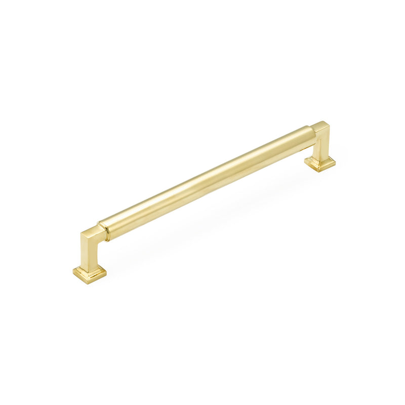 Schaub Haniburton, Pull, 8" cc, Unlacquered Brass