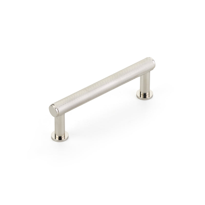 Schaub Pub House, Pull, Knurled, Polished Nickel, 3-1/2" cc