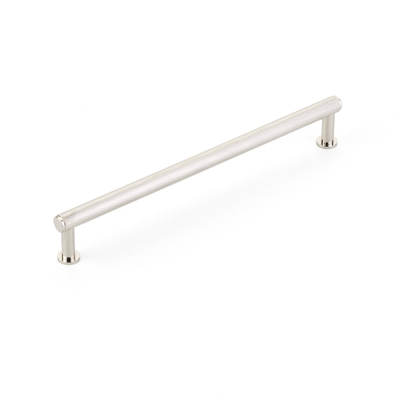 Schaub Pub House, Pull, Knurled, Polished Nickel, 8" cc