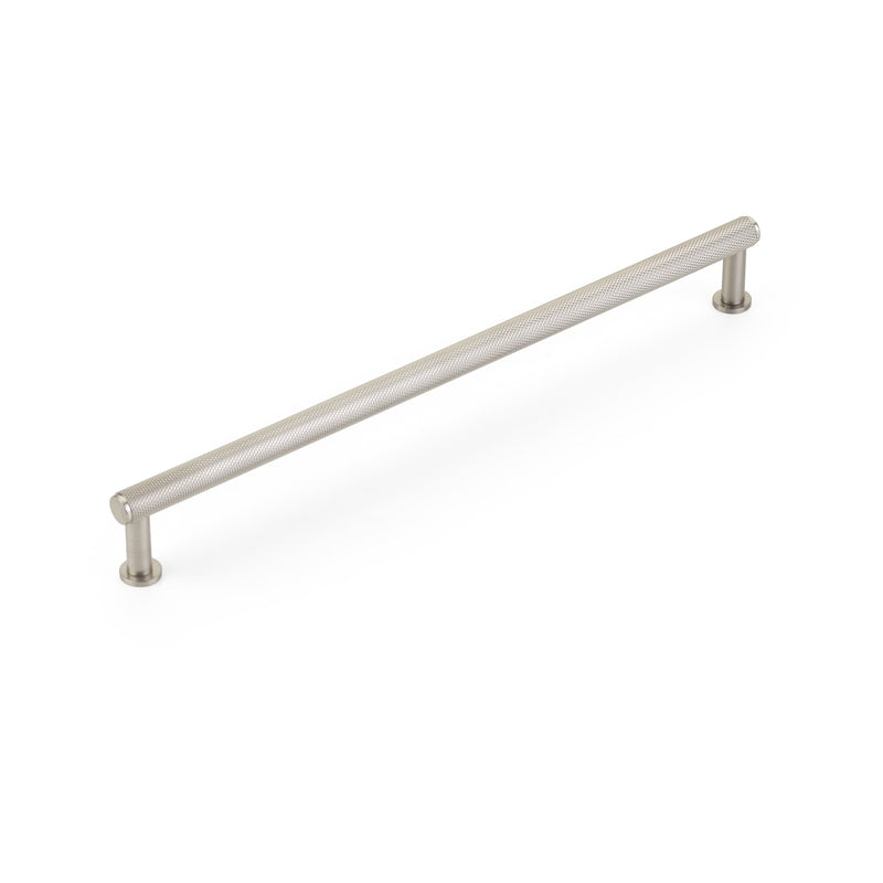 Schaub Pub House, Pull, Knurled, Brushed Nickel, 10" cc