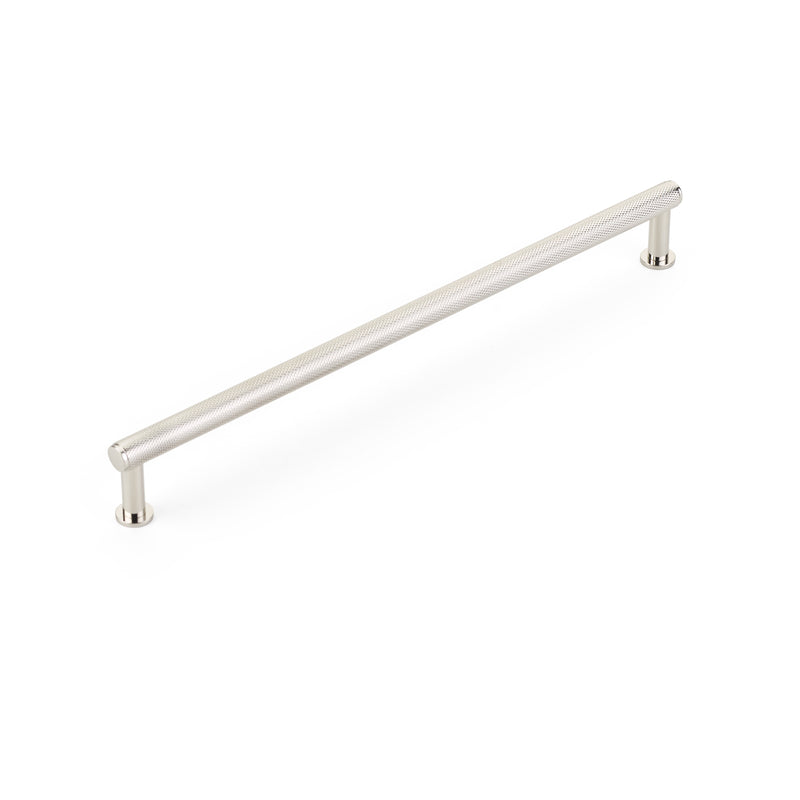 Schaub Pub House, Pull, Knurled, Polished Nickel, 10" cc