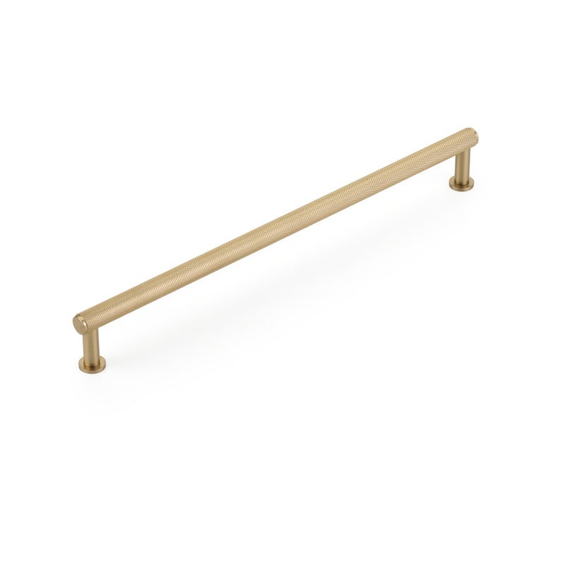 Schaub Pub House, Pull, Knurled, Signature Satin Brass, 10" cc