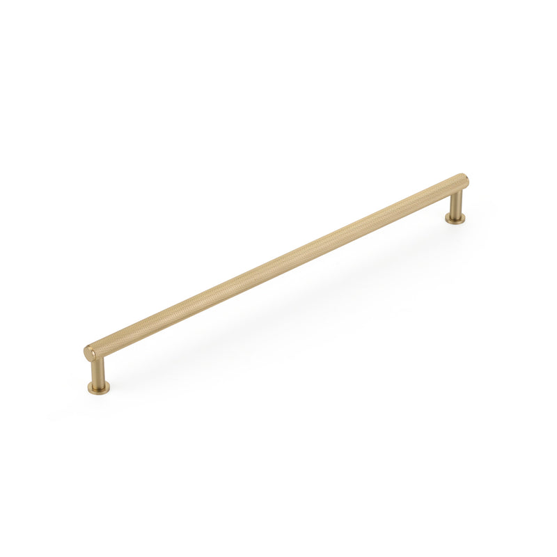 Schaub Pub House, Pull, Knurled, Signature Satin Brass, 12" cc