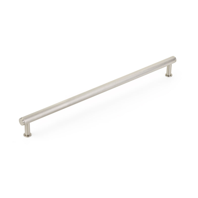 Schaub Pub House, Appliance Pull, Knurled, Brushed Nickel, 18" cc