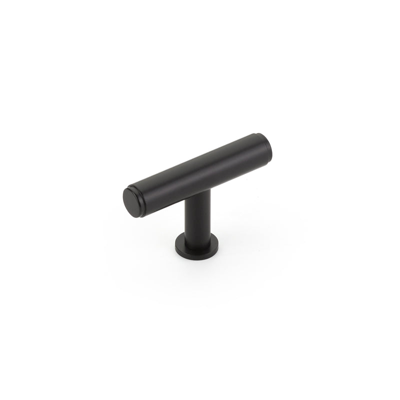 Schaub Pub House, T-Knob, Smooth, Matte Black, 2"