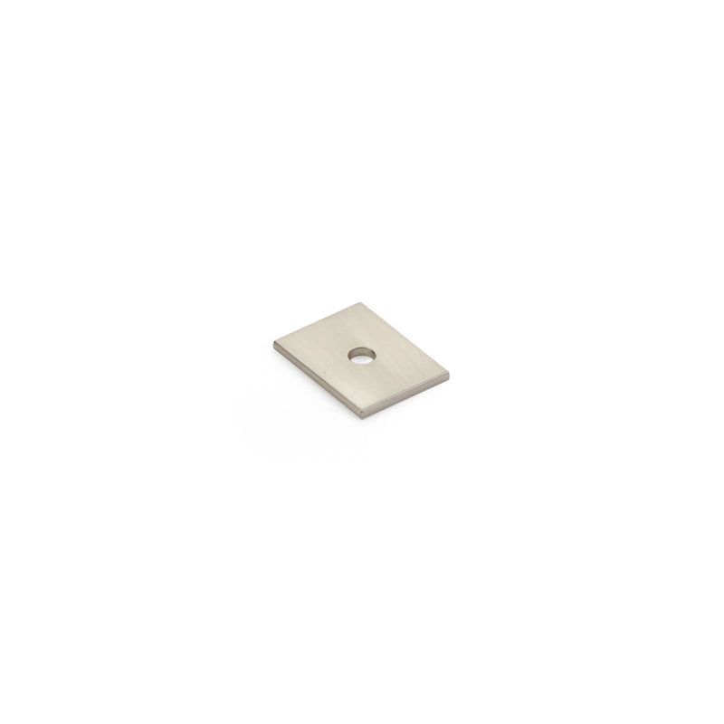 Schaub Pub House, Backplate for Knob, Brushed Nickel, 1" x 3/4"