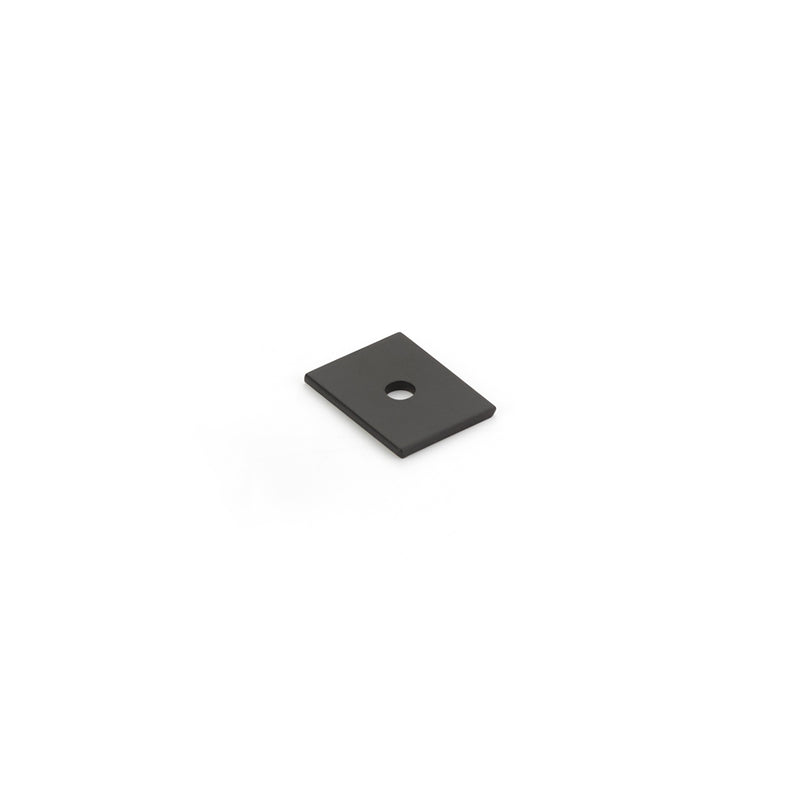 Schaub Pub House, Backplate for Knob, Matte Black, 1" x 3/4"