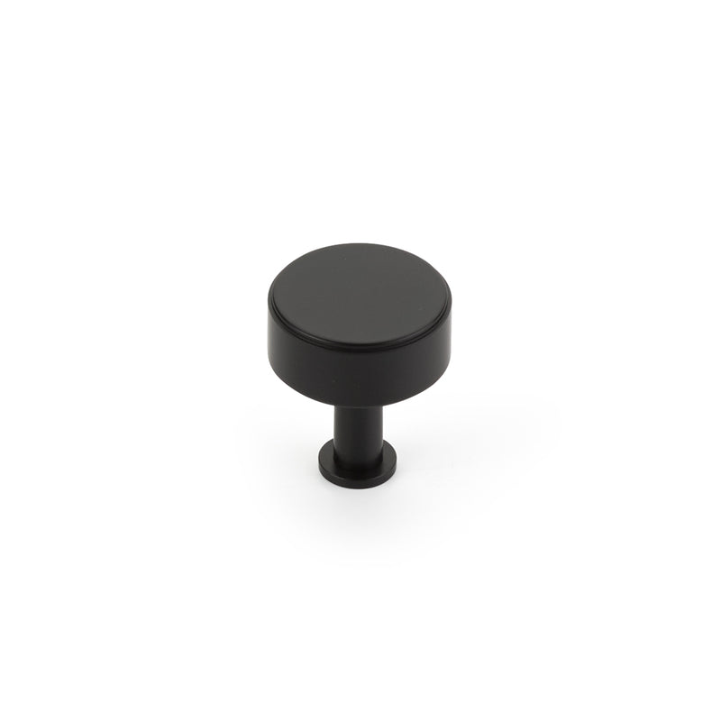 Schaub Pub House, Round Knob, Smooth, Matte Black, 1-1/4" dia