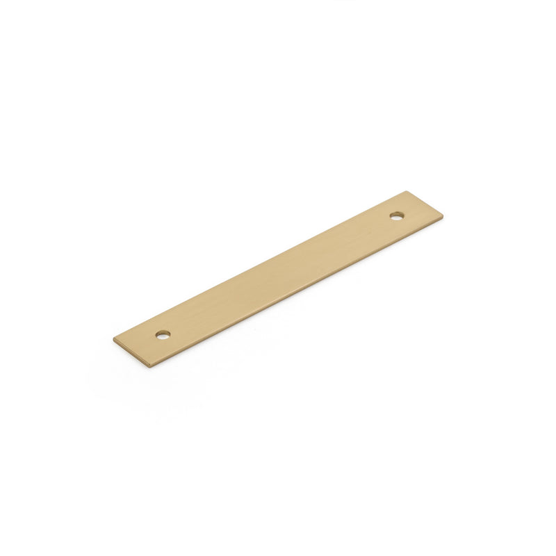 Schaub Pub House, Backplate for Pull, Signature Satin Brass, 3-1/2" cc