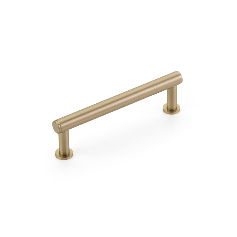 Schaub Pub House, Pull, Smooth, Signature Satin Brass, 4" cc