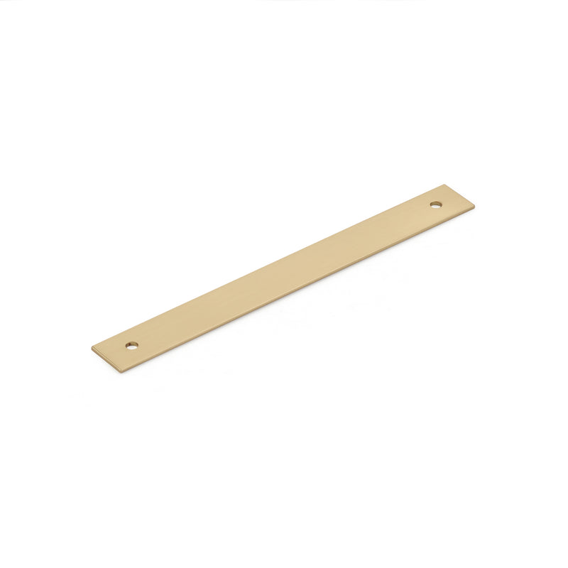 Schaub Pub House, Backplate for Pull, Signature Satin Brass, 6" cc