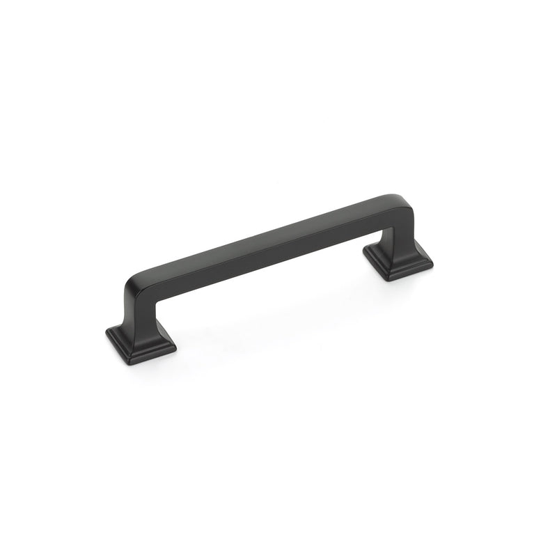 Schaub Menlo Park, Pull, Matte Black, 3-1/2" cc