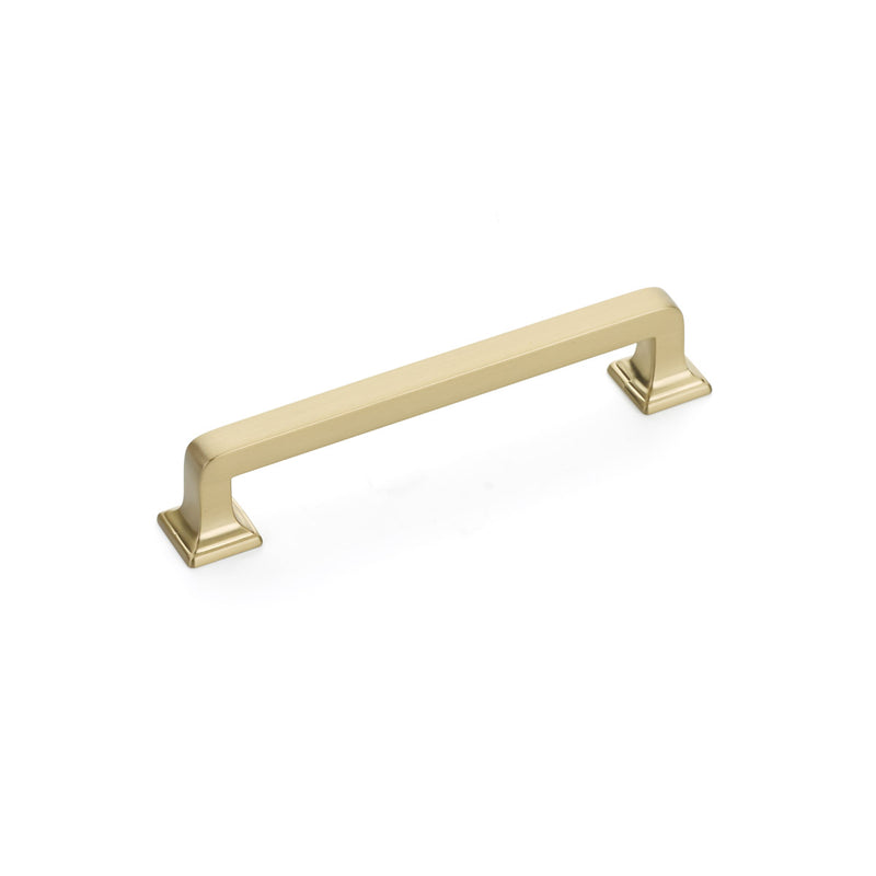 Schaub Menlo Park, Pull, Signature Satin Brass, 5" cc