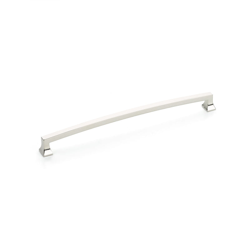 Schaub Menlo Park, Arched Pull, Polished Nickel, 10" cc