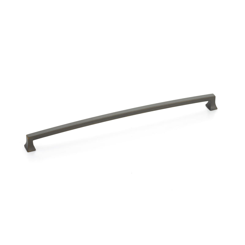 Schaub Menlo Park, Arched Pull, Ancient Bronze, 12" cc