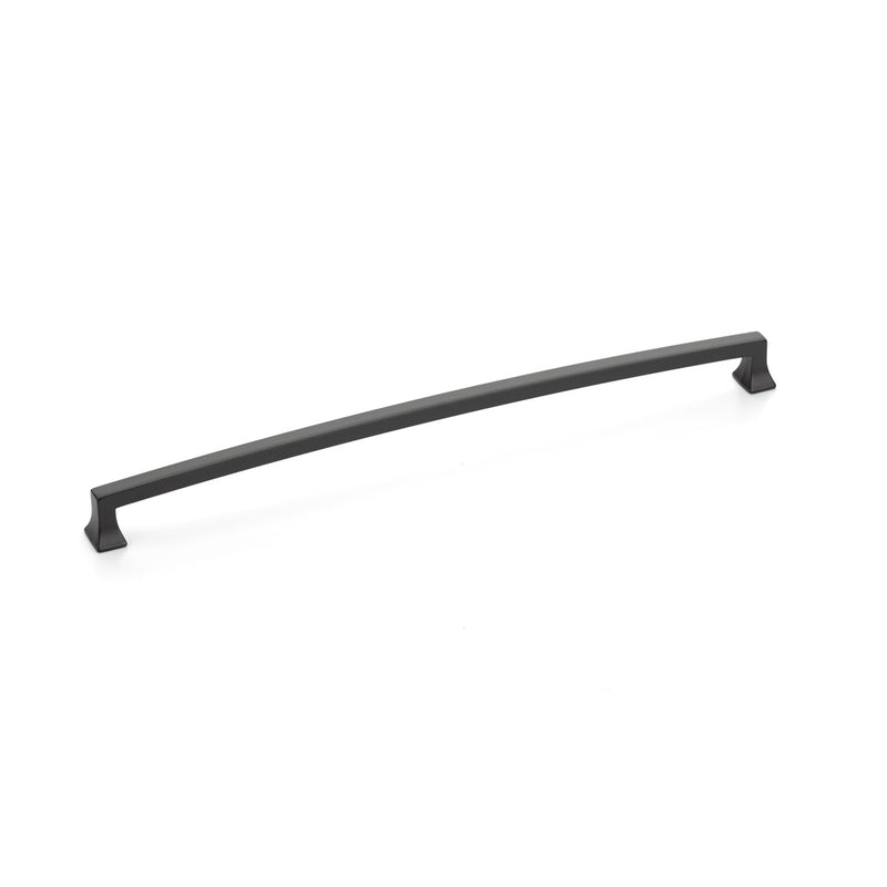 Schaub Menlo Park, Arched Pull, Matte Black, 12" cc