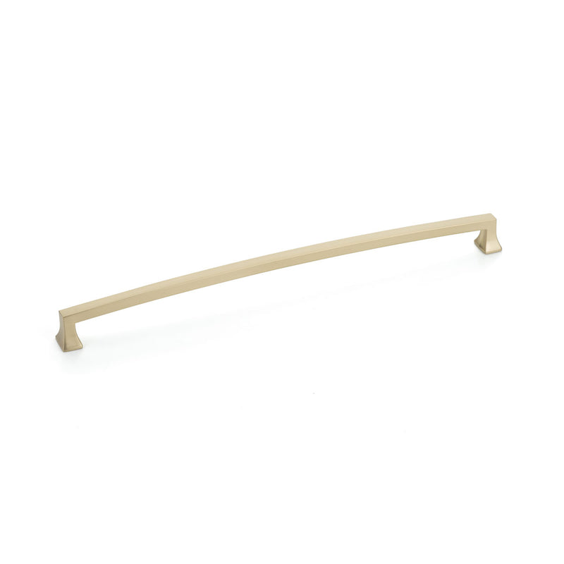 Schaub Menlo Park, Arched Pull, Signature Satin Brass, 12" cc