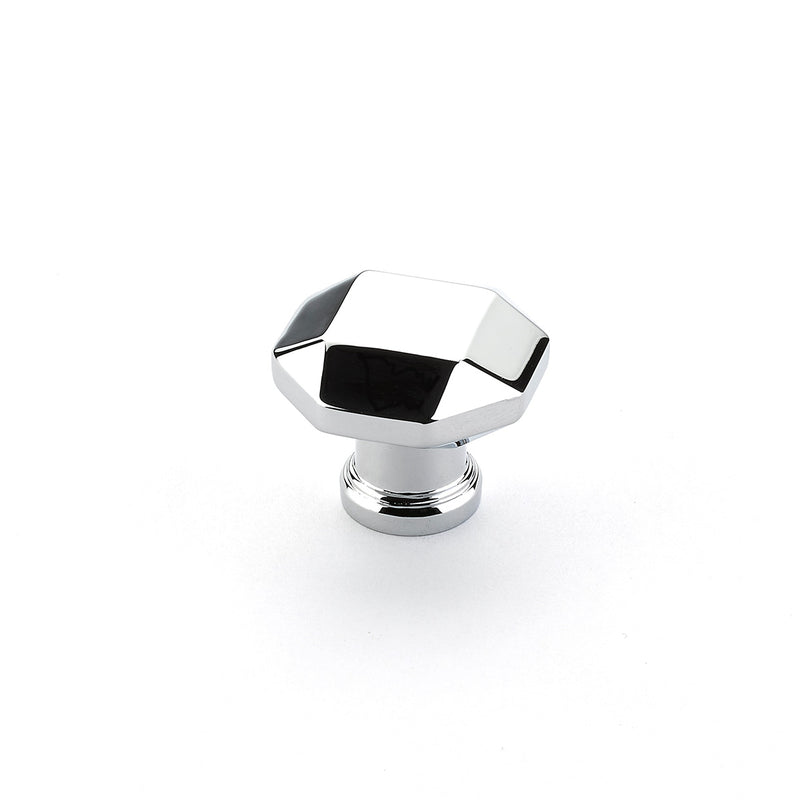 Schaub Menlo Park, Facet Knob, Polished Chrome, 1-1/4"