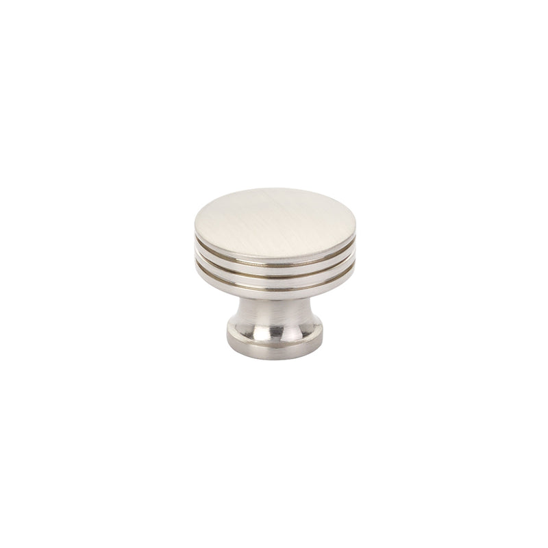 Schaub Menlo Park, Round Knob, Brushed Nickel, 1-1/4"