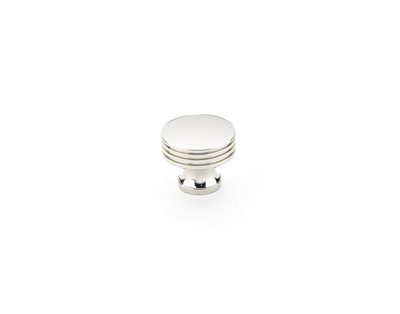 Schaub Menlo Park, Round Knob, Polished Nickel, 1-1/4"