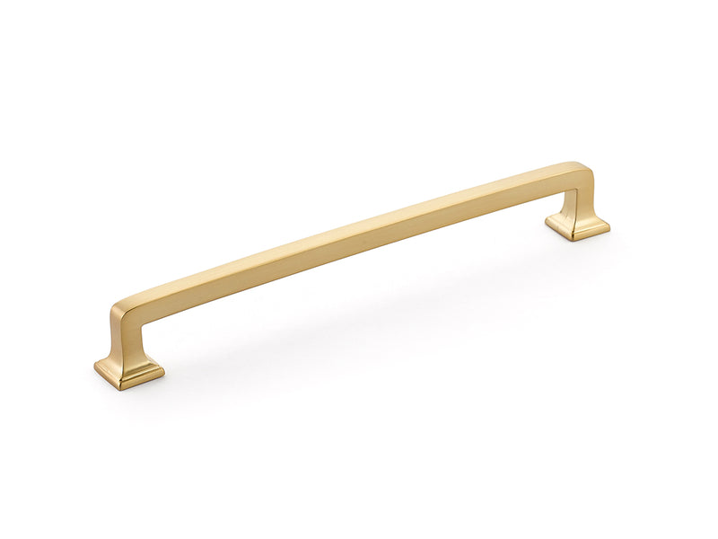 Schaub Menlo Park, Pull, Signature Satin Brass, 8" cc